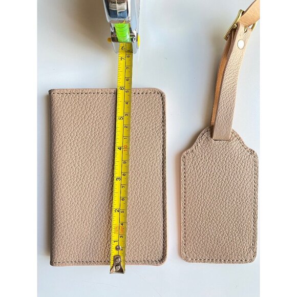 Lucchese Leather Passport Holder + Luggage Tag Set Blush R1236-6511 NWT - Picture 8 of 8
